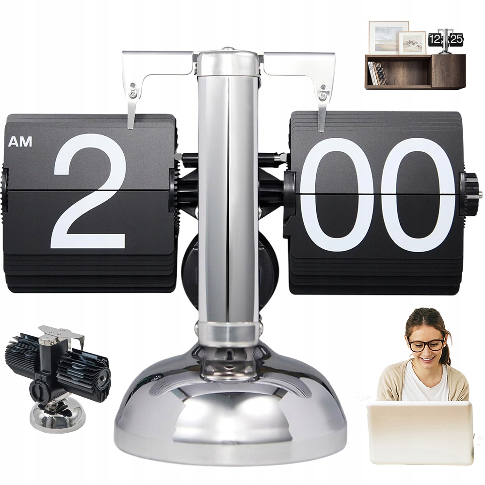 Stolní Klopový Hodinový Stroj Retro Tichý Elegantní Dárek Do Pokoje