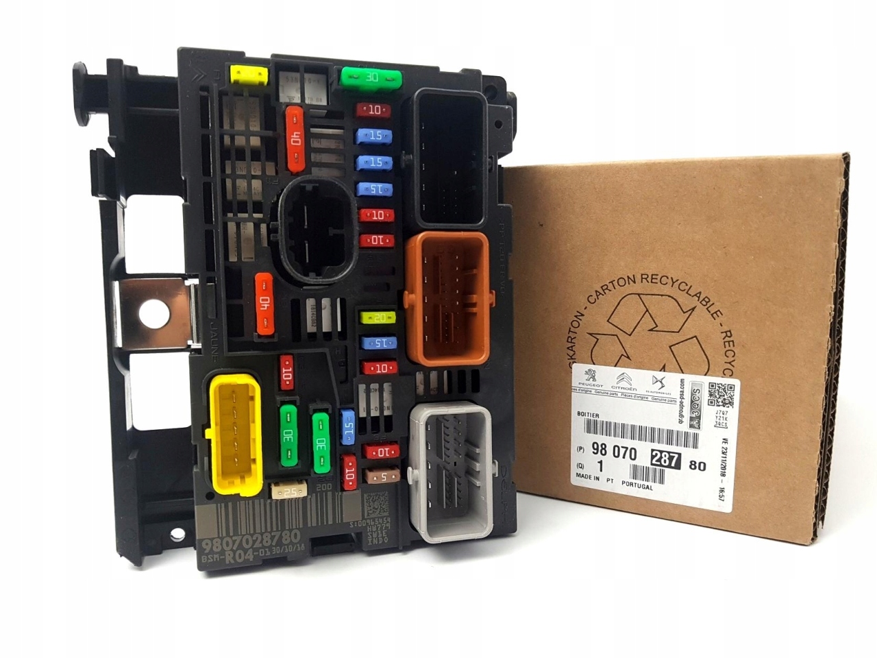 ORYG SKRZYNKA BEZPIECZNIKÓW MODUŁ BSM CITROEN PEUGEOT - 9807028780