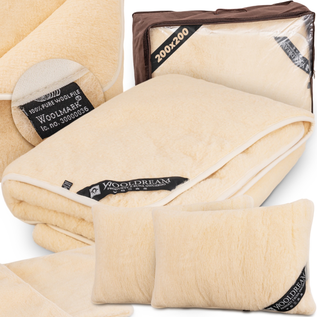 Posteľná Bielizeň Vlna Merynos 4cz Priedušná Prikrývka Podložka 200x200