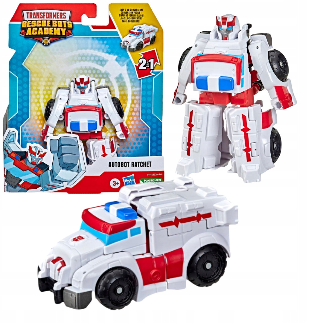 HASBRO TRANSFORMERS RESCUE BOTS ACADEMY AUTO ROBOT 2W1 RATCHET F4445 ...