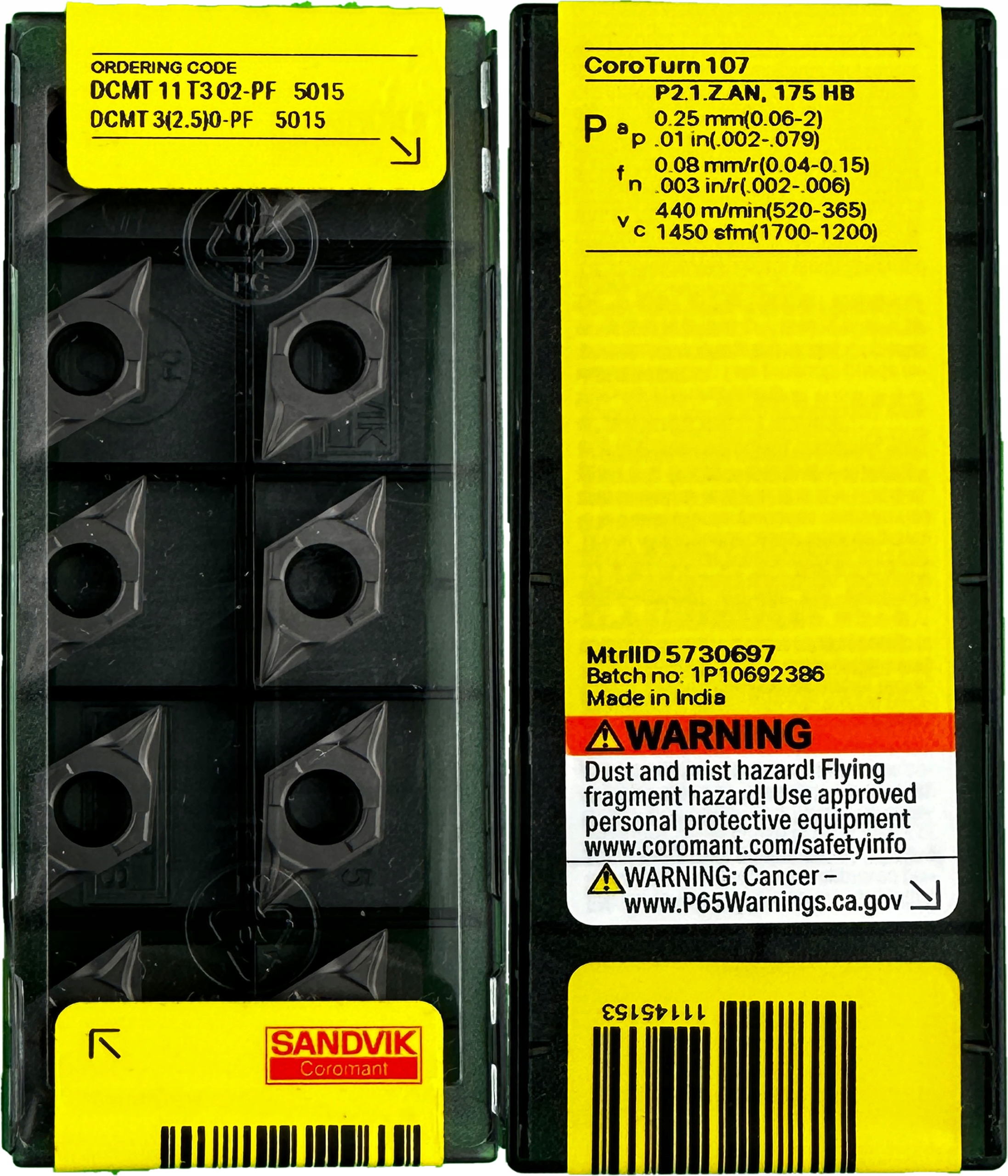 Płytki DCMT 11T302-PF 5015 SANDVIK