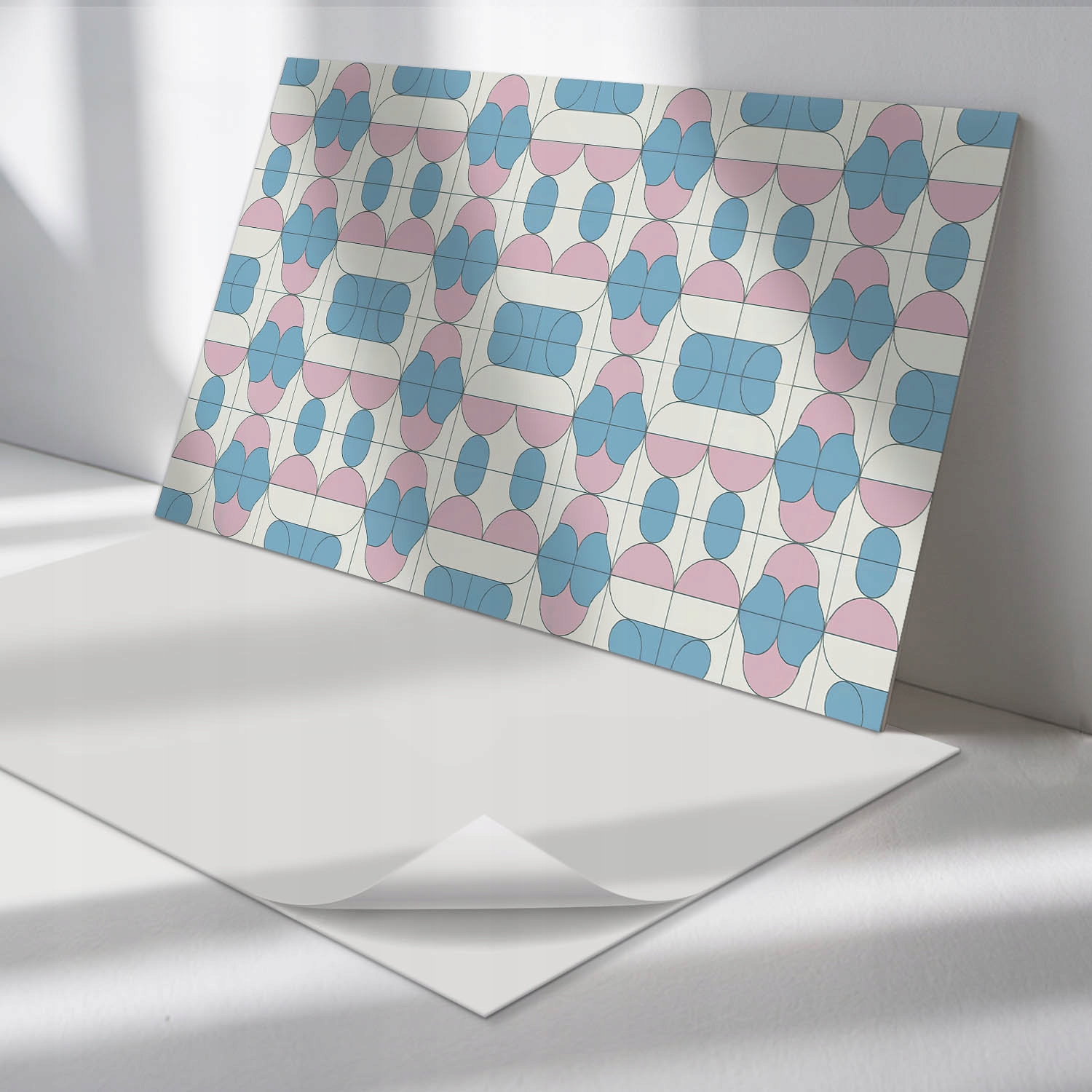 Sada samolepiacich panelov Abstraktný geometrický vzor 6x60x30 cm