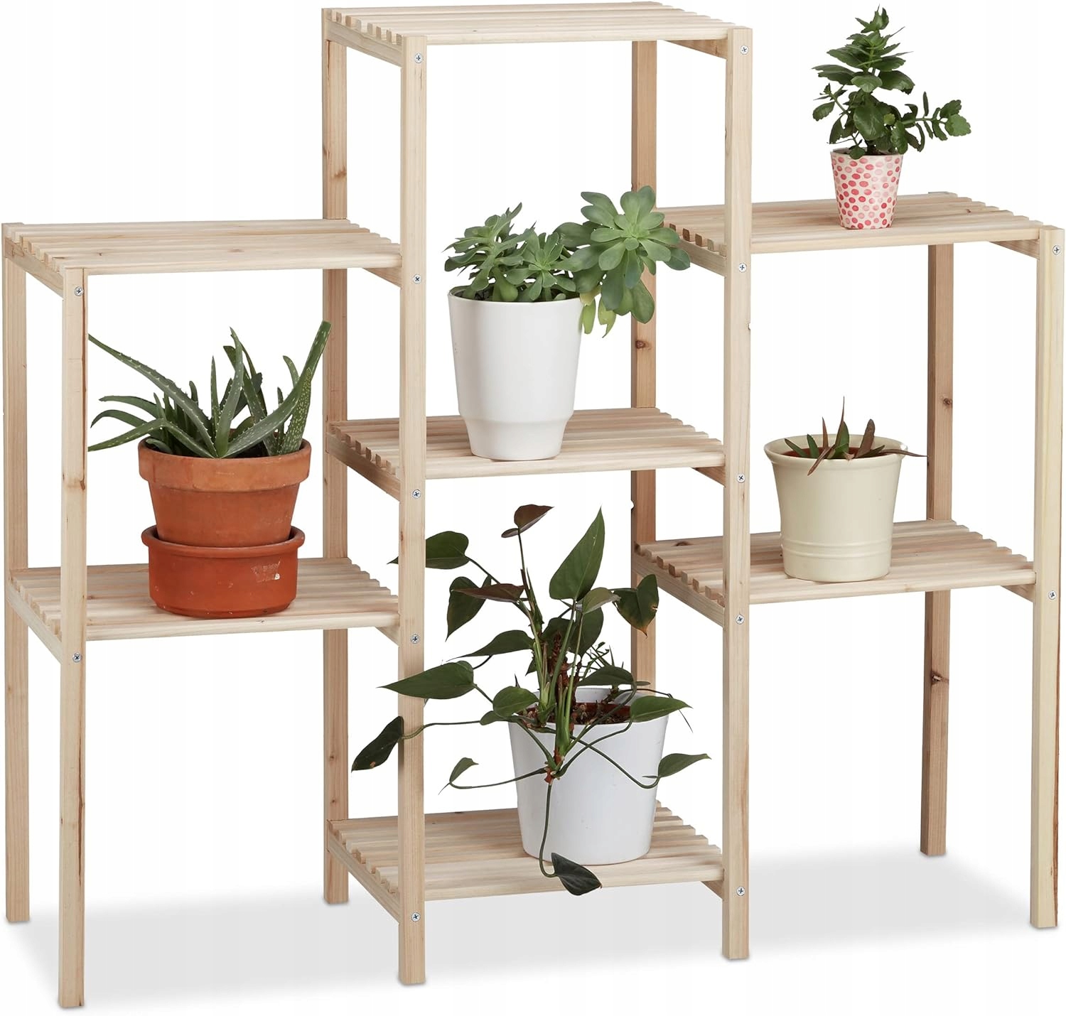 REGAŁ NA ROŚLINY KWIETNIK 86X95X29CM DO DOMU TARAS BALKON OGRÓD RUSTYKALNY