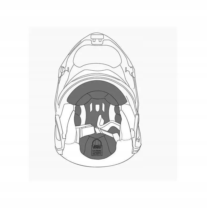 Horná poduška na prilbu Agv Sportmodular XL