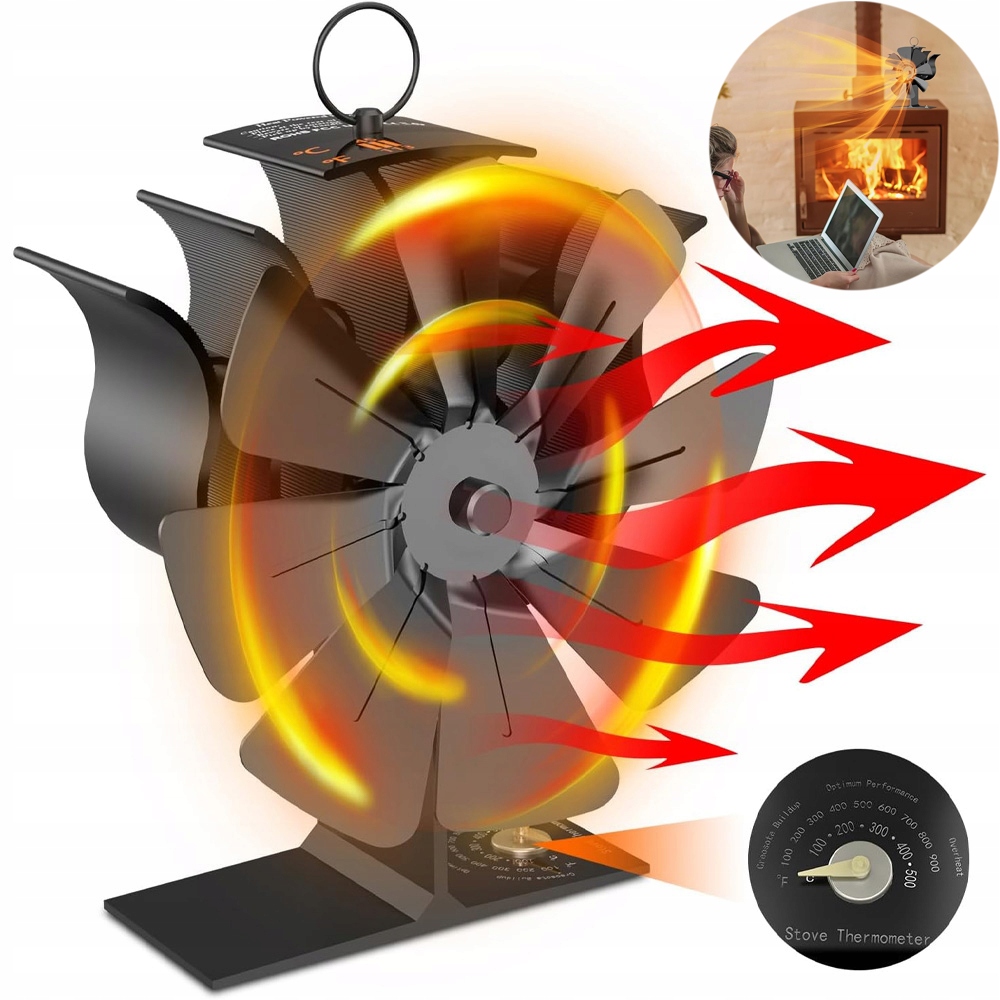 Krbový Ventilátor Termoelektrický Větráček Napájený Teplem Turbína
