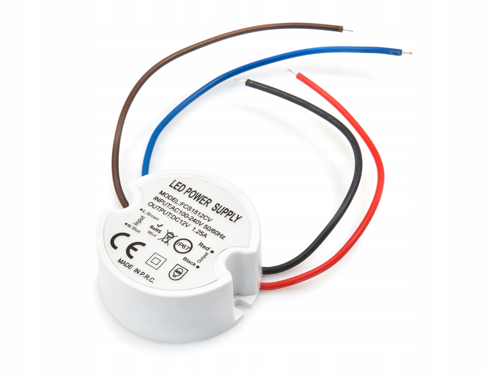 

Zasilacz Dopuszkowy 12V 1.25A 15W IP67