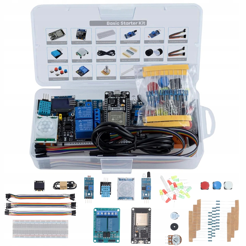 Sada pro výuku programování ESP32 kompatibilní s Arduino Ide v krabici Kurz