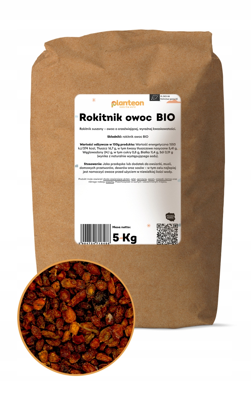 Rakytník plod Bio 5 kg na nálev plody rakytníku sušené bez chemie