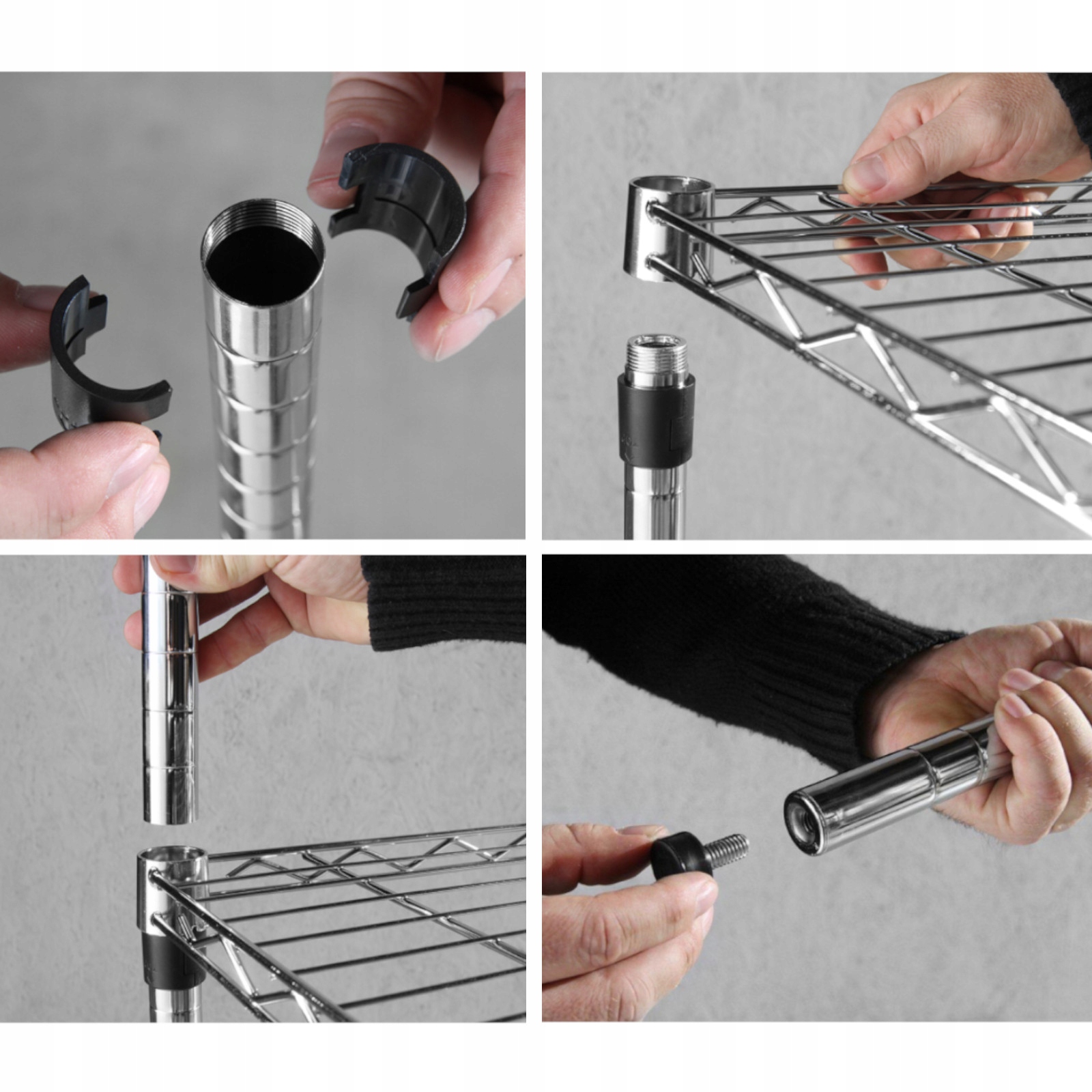 Skladový Regál S 5 Policemi Pro Kuchyňskou Komoru, Černý Hendi