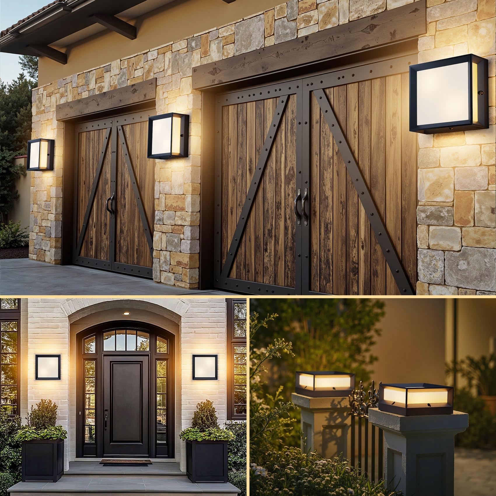 KLIGHTEN Zewnetrzna Lampa Scienna IP65 2x E27 Max 60W Bez Zarowek Anthrazit — miniatura 4