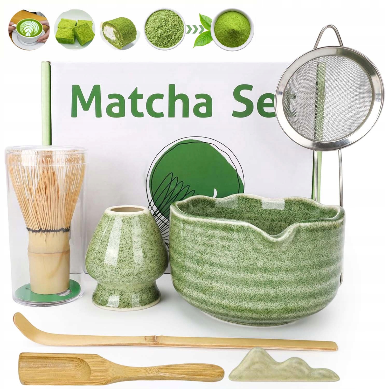 Čajová Sada Matcha, Sada Metliček 7 Ks Se Šlehací Metlou Matcha 7 V 1