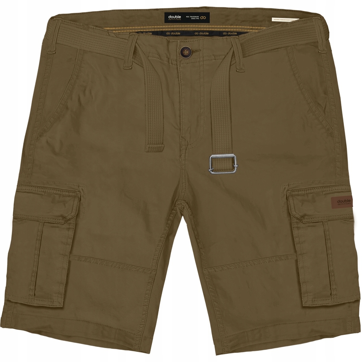 Velké Kraťasy kraťasy Kapsáče s páskem Hnědé Double Outfitters Velikost 50