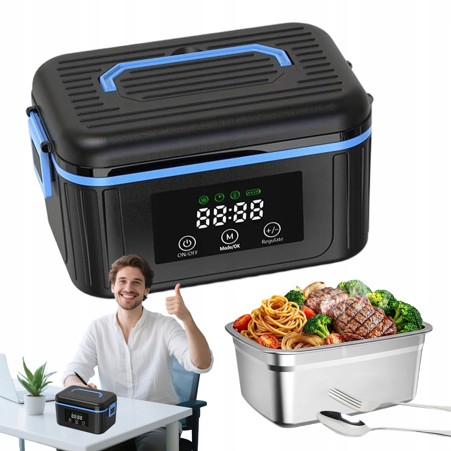 Elektrický Obědový Box S Funkcí Ohřívání A Udržování Tepla