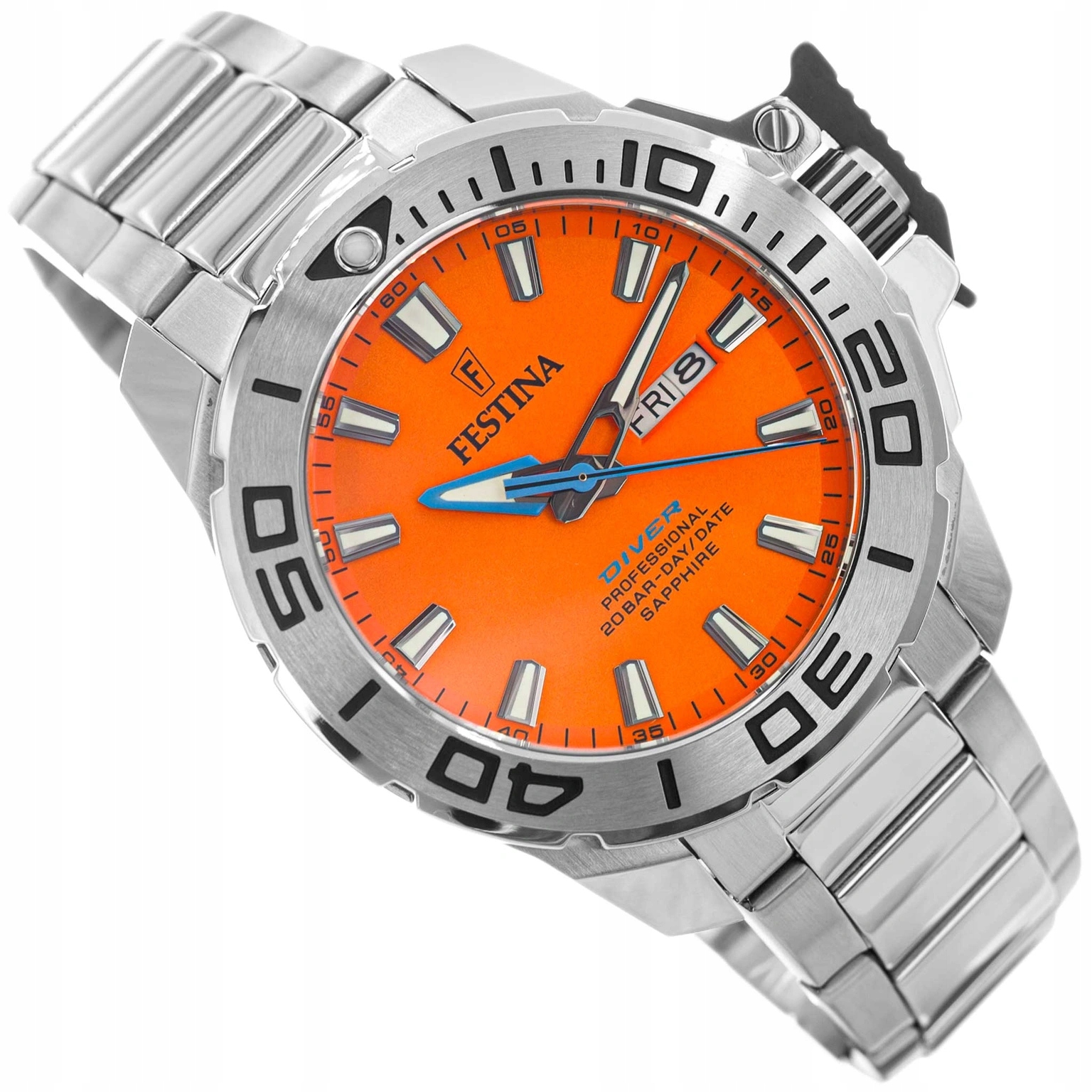 Pánské Hodinky Festina F20665/5 The Originals Diver Stříbrné Potápěčské 200 M