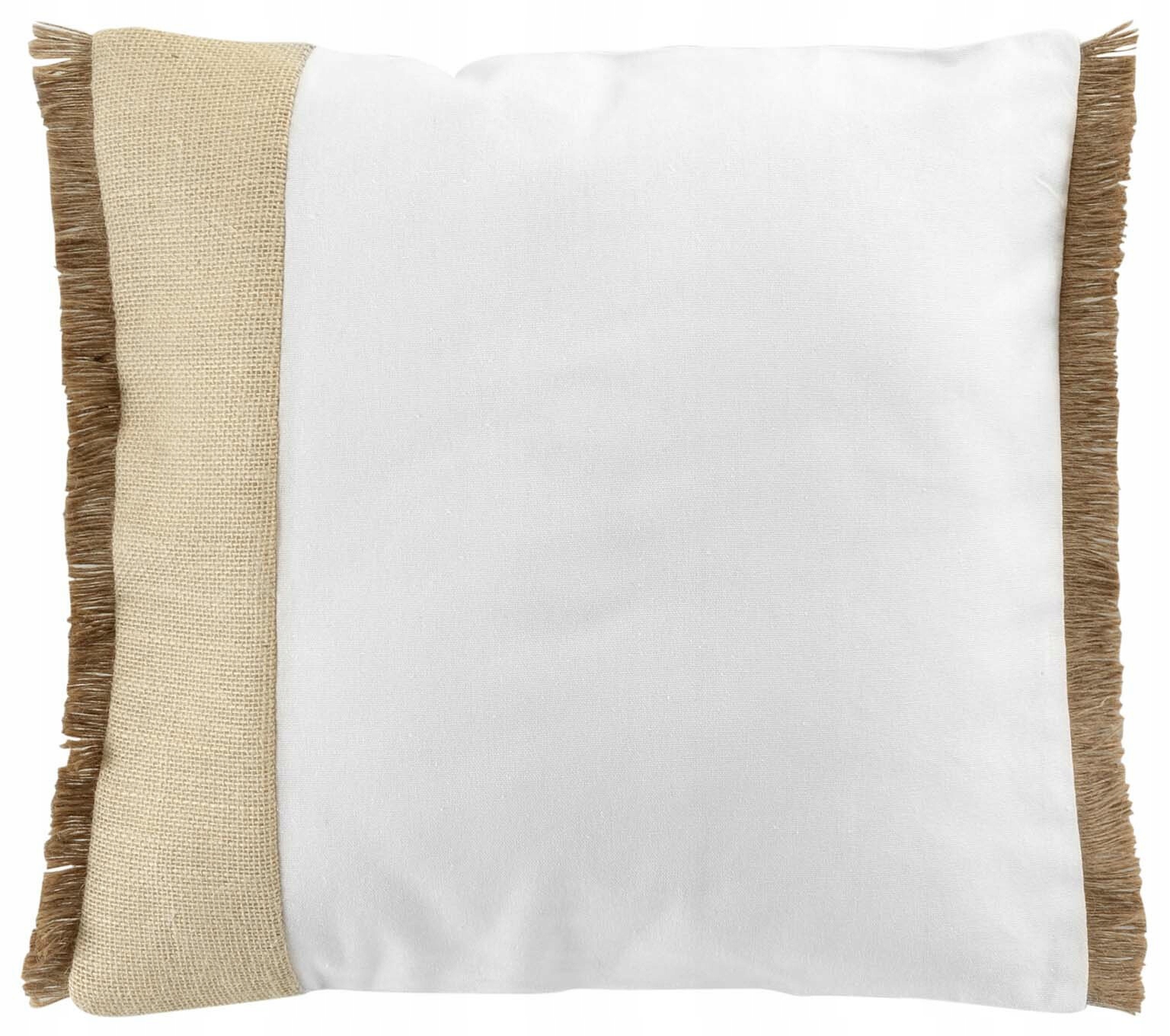 

Minimalistyczna poduszka w stylu boho 40x40 biała