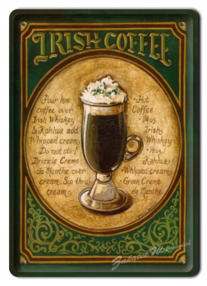 Coffee Kawa Metalowy Szyld Plakat Obrazek #02683