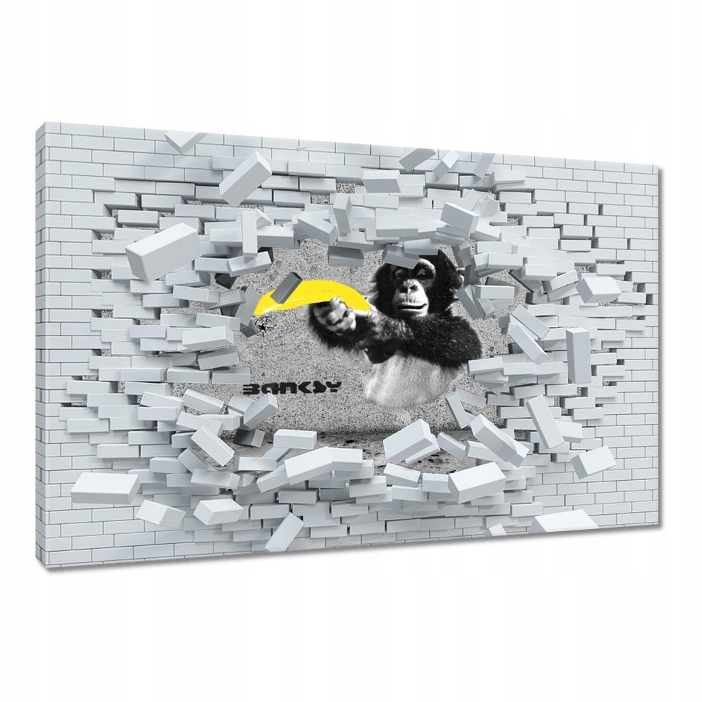 

Obrazy 60x40 Banksy Banan Małpa