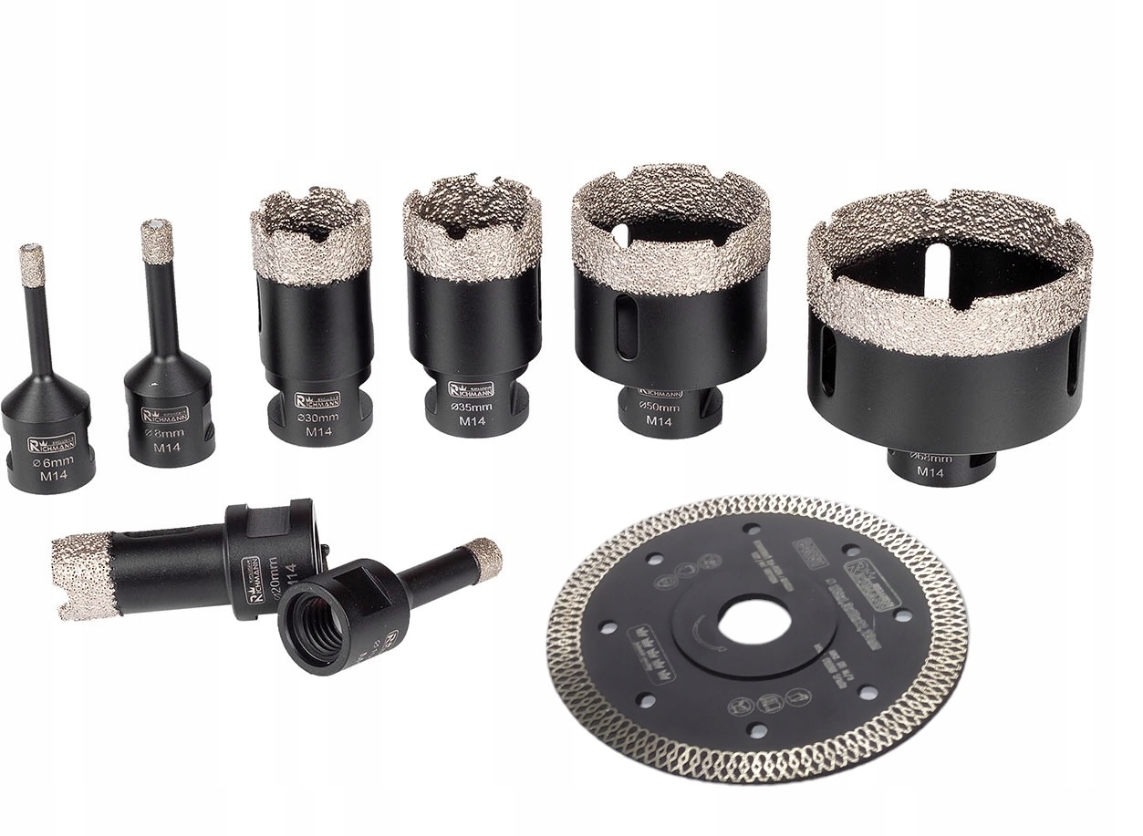 Richmann Zestaw Koronek Do Gresu Na Sucho 6mm-68mm M14 Tarcza