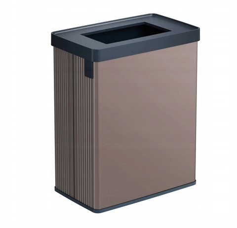 Kosz Na Odpady Śmieci 54l Perłowy Róż Verto Recycle Dizajnerski Z Pokrywą