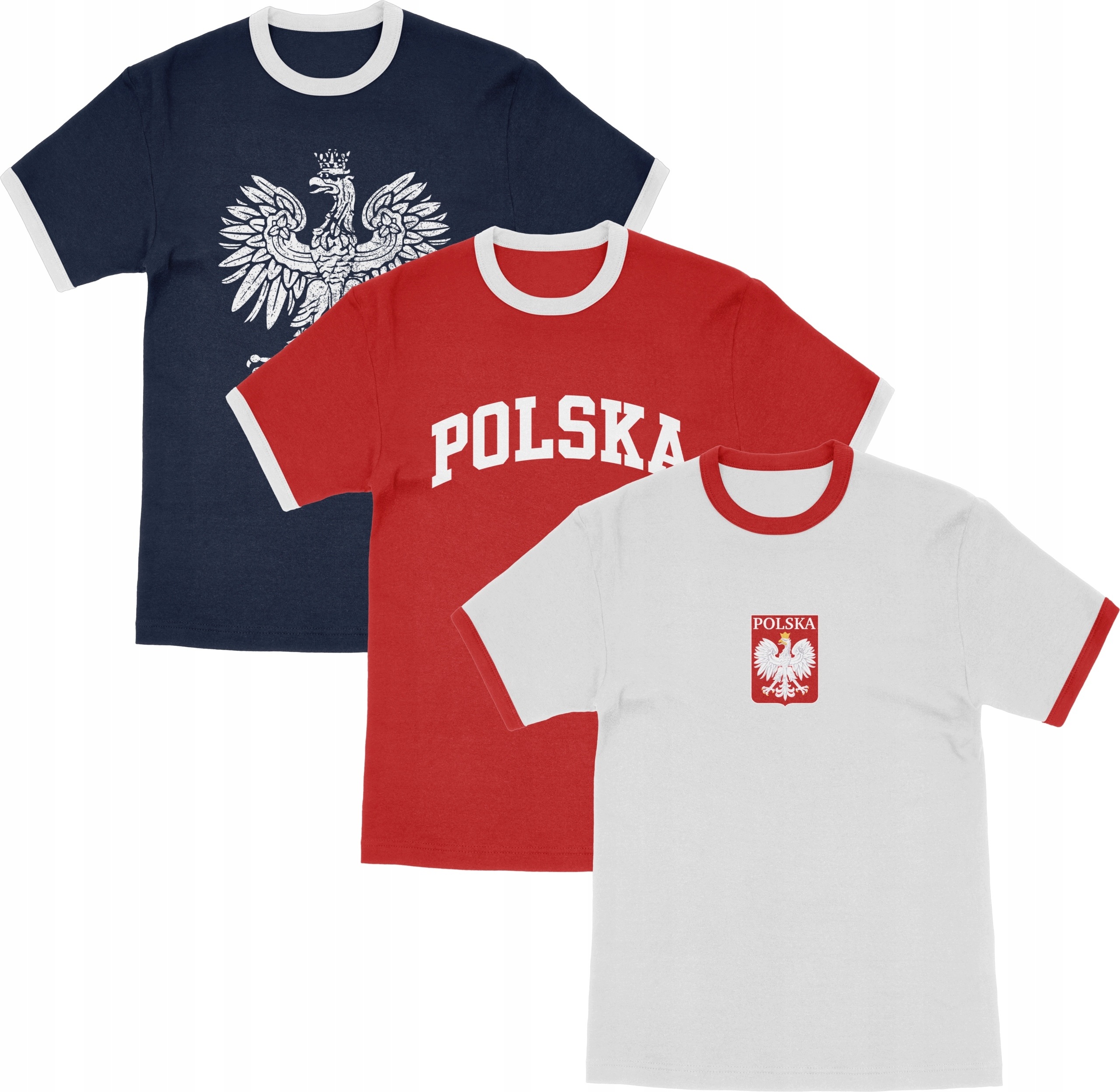 Pánské retro vlastenecké trička Polsko Reprezentační sada 3x tričko