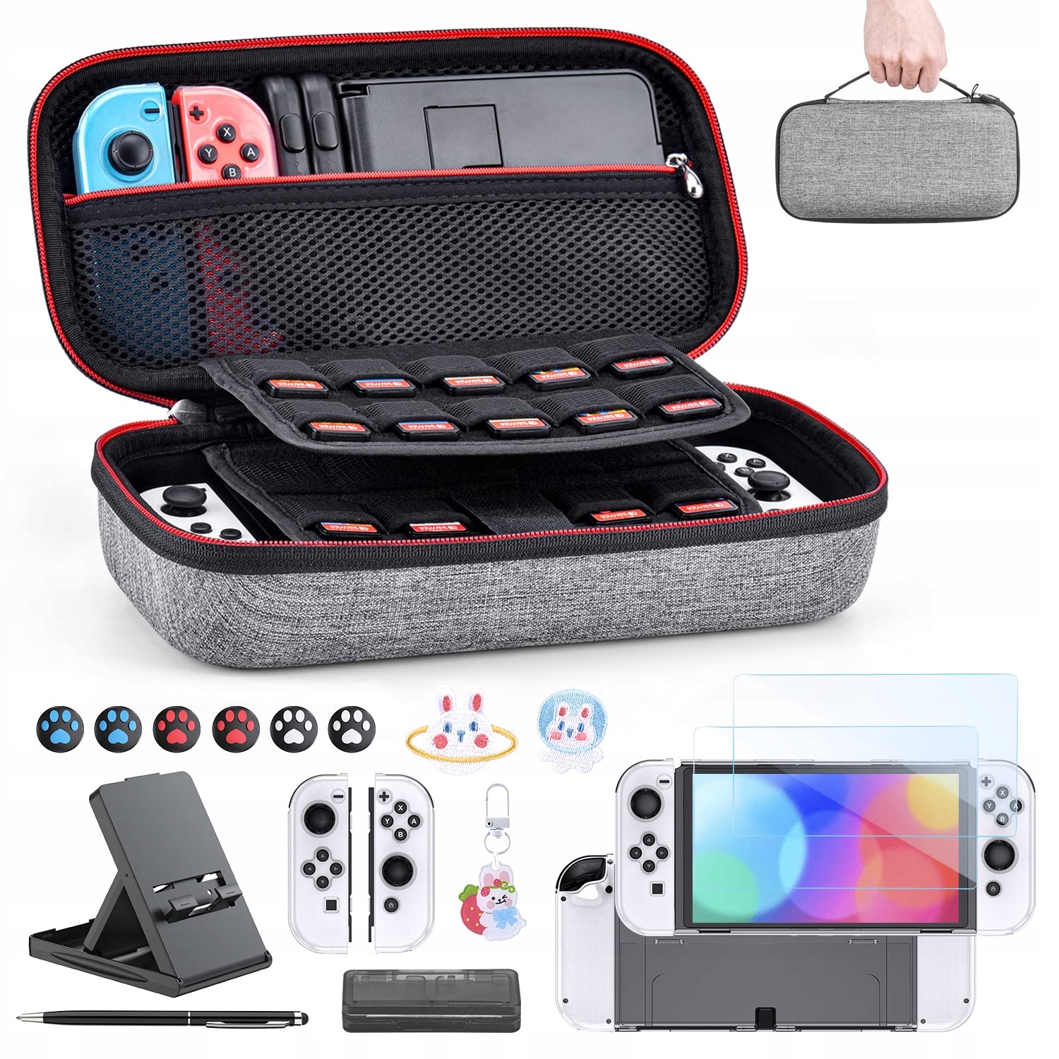 InnoAura etui z akcesoriami do NS Switch OLED