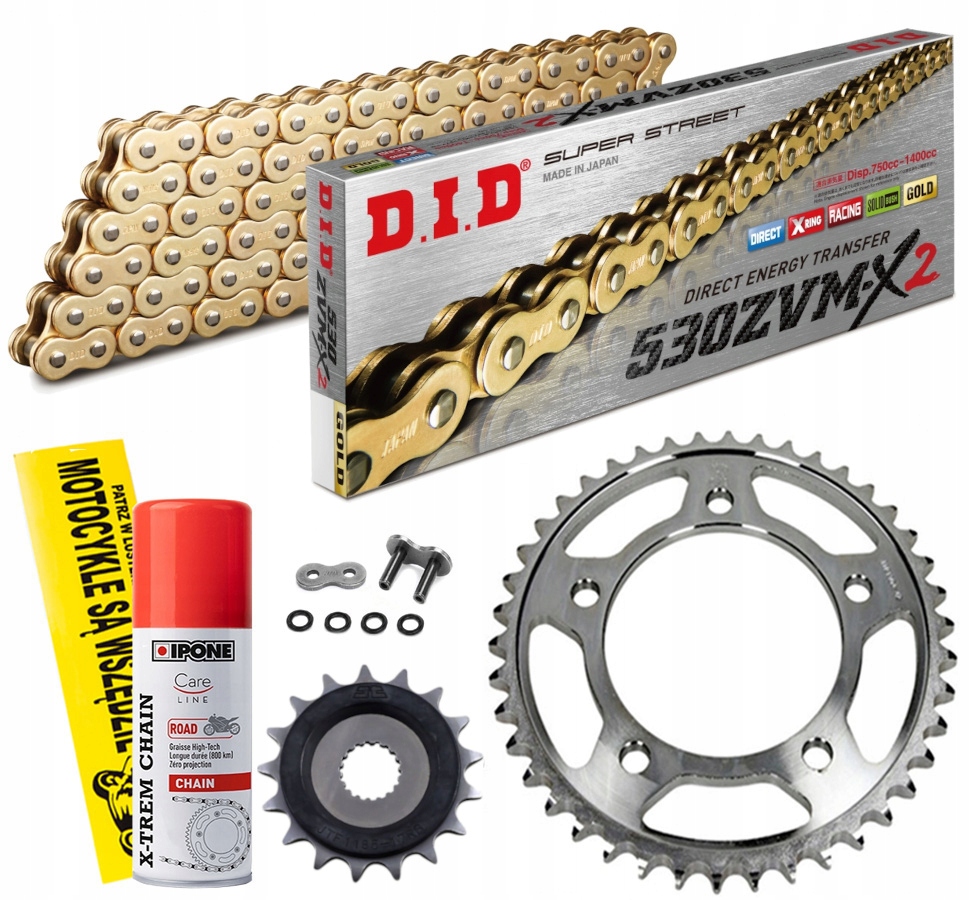 Napęd Zestaw DID Gold Zvmx Tłumik Drgań Jt Honda Cb 1000 R 2008-2015