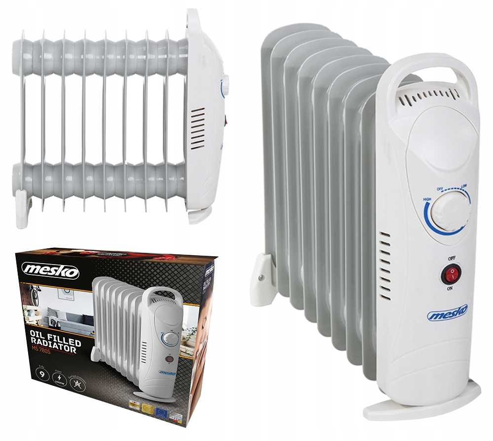 Olejový radiátor (9 žeber) 1000 W Mesko Ms 7805