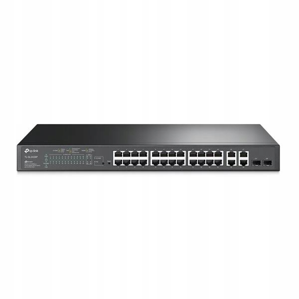 Omada 24-Port 10/100 Mbps 4-Port Gigabit Smart Switch with 24-Port PoE+…