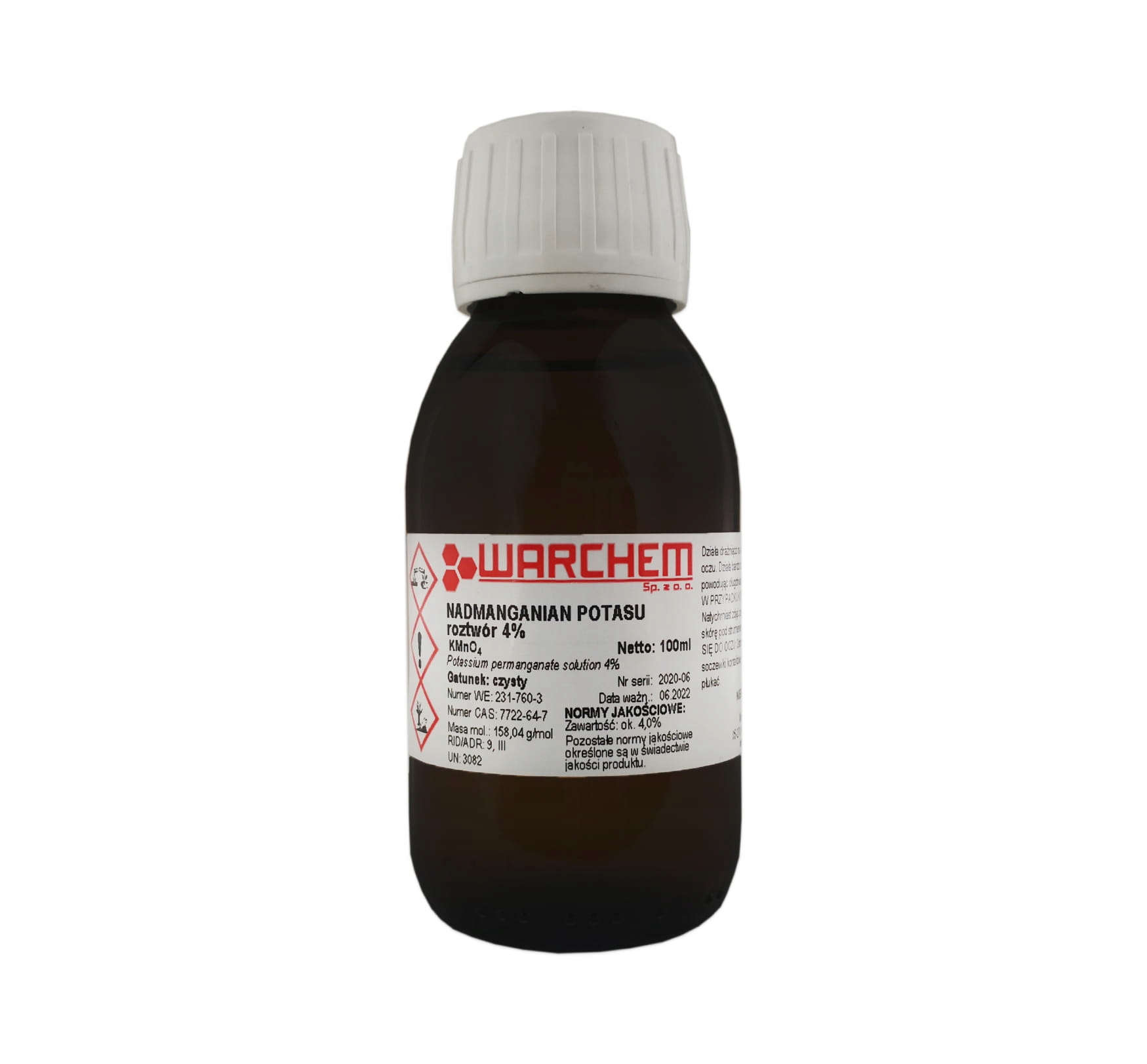 

Nadmanganian Potasu roztwór 4% czysty 100ml
