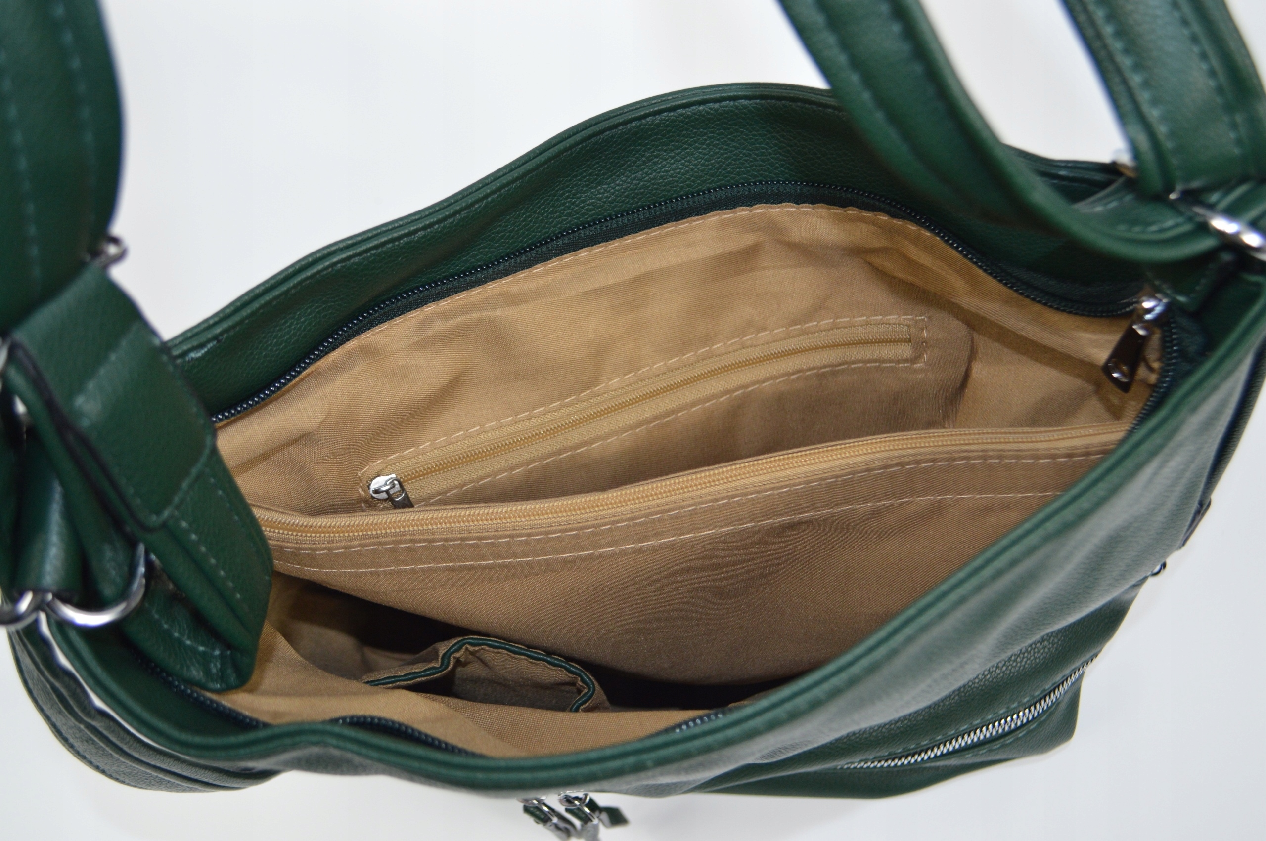 DUŻA POJEMNA TOREBKA DAMSKA LISTONOSZKA WOREK TORBO-PLECAK Wielkość mała (nie mieszcząca A4)