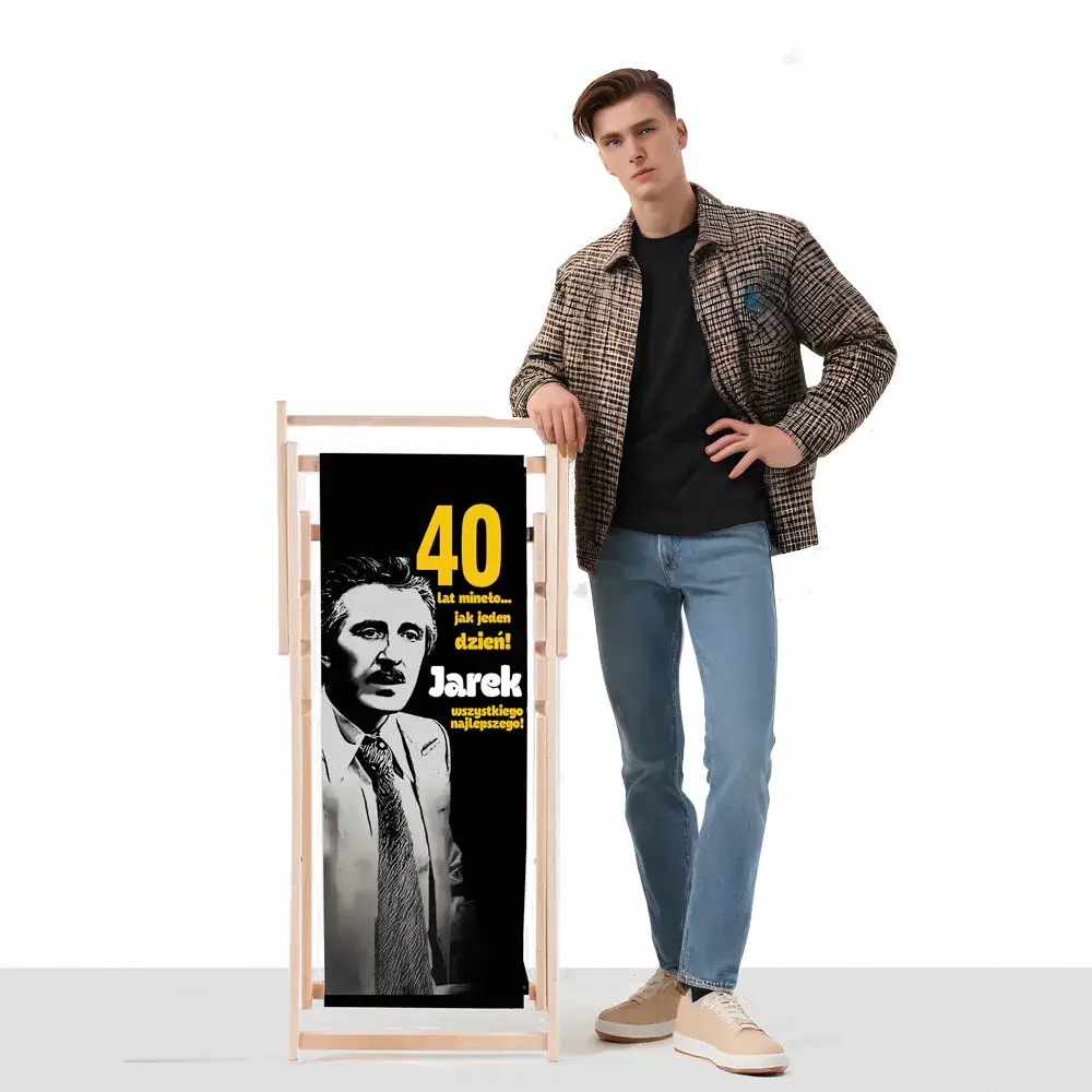 Leżak dla 40-atka na urodziny Materiał stelaża drewno