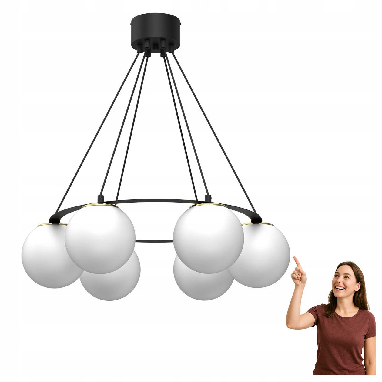 Závěsná lampa koule Ballo 5674 Luminex