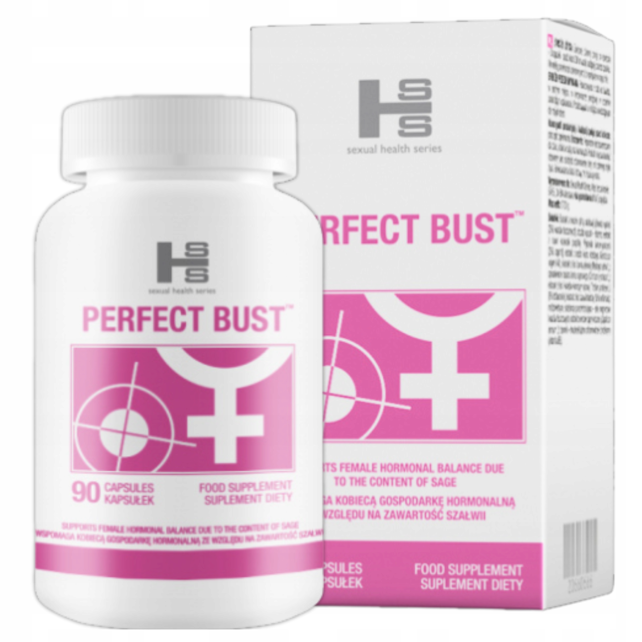 Tabletky na zvětšení prsou Perfect-Bust Push-up Zpevňují x90