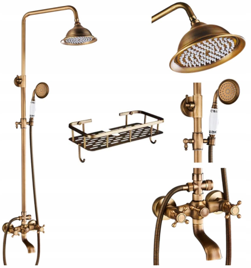 Starožitný Retro Sprchový Set, Mosadz