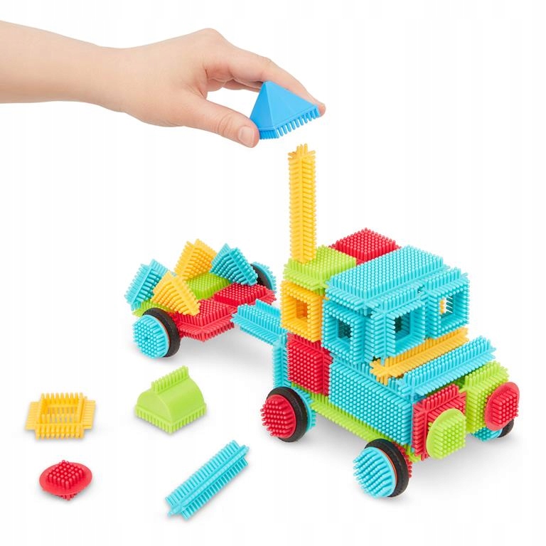Klocki Jeżyki 112 elementów Bristle Blocks B.Toys Materiał plastik