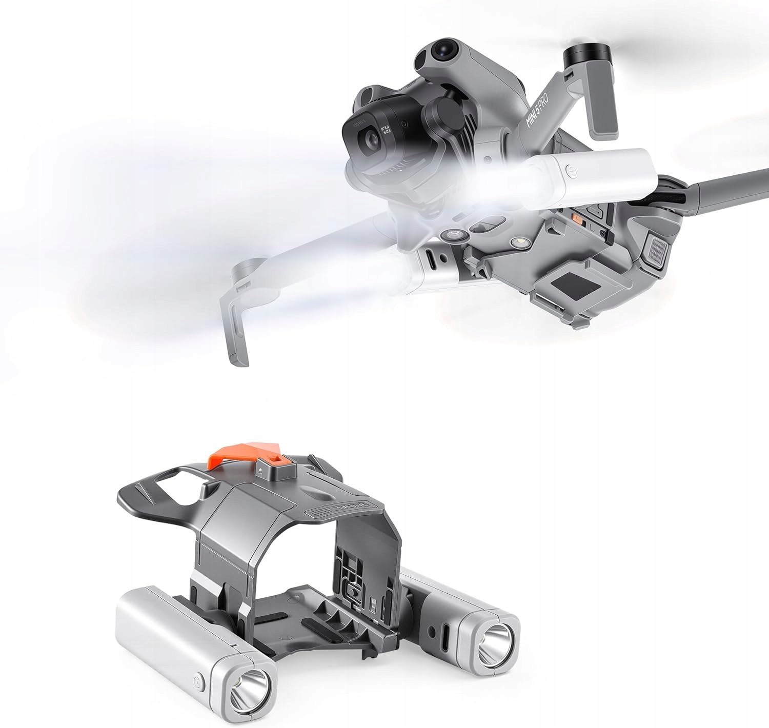 2v1 Led Světlo pro Noční Lety a Držák Vrtulí s Hledáčkem pro Dji Mini 5 Pro