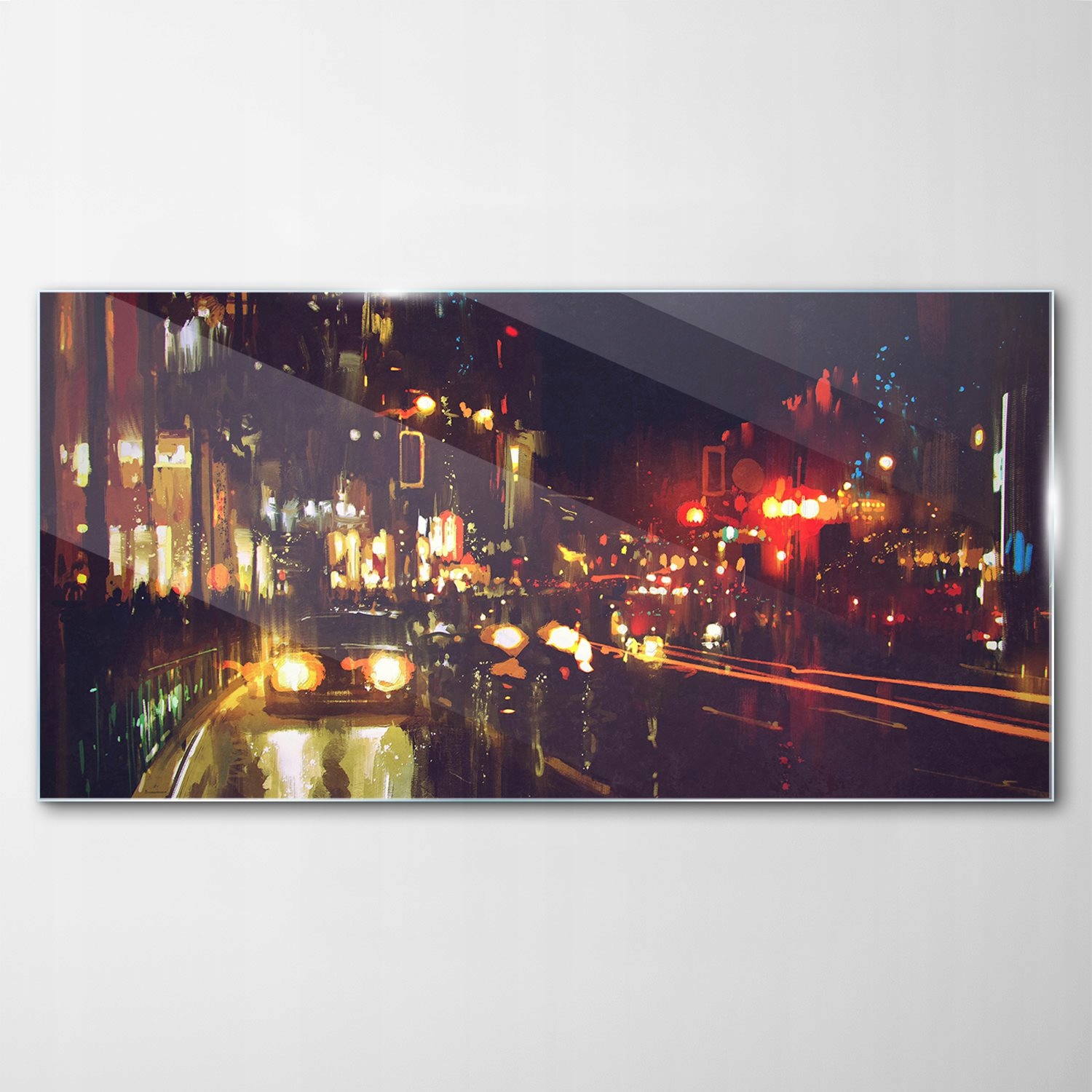 

Hartowany Obraz Szklany Noc Ulica Miasto 140x70