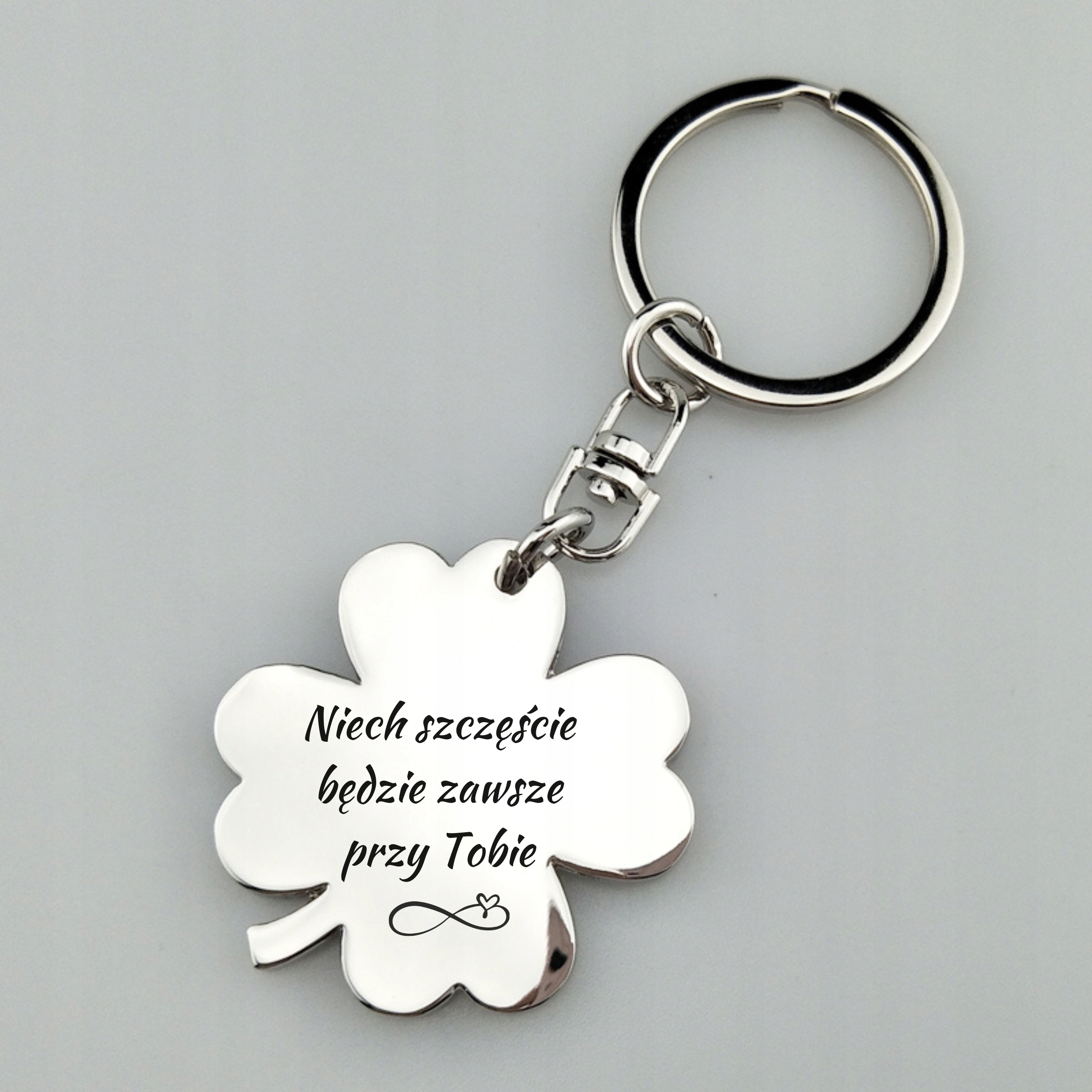 BRELOK KONICZYNKA DO KLUCZY ZAWIESZKA WŁASNYM TRWAŁYM NAPISEM GRAWEREM LOGO Materiał dominujący metal