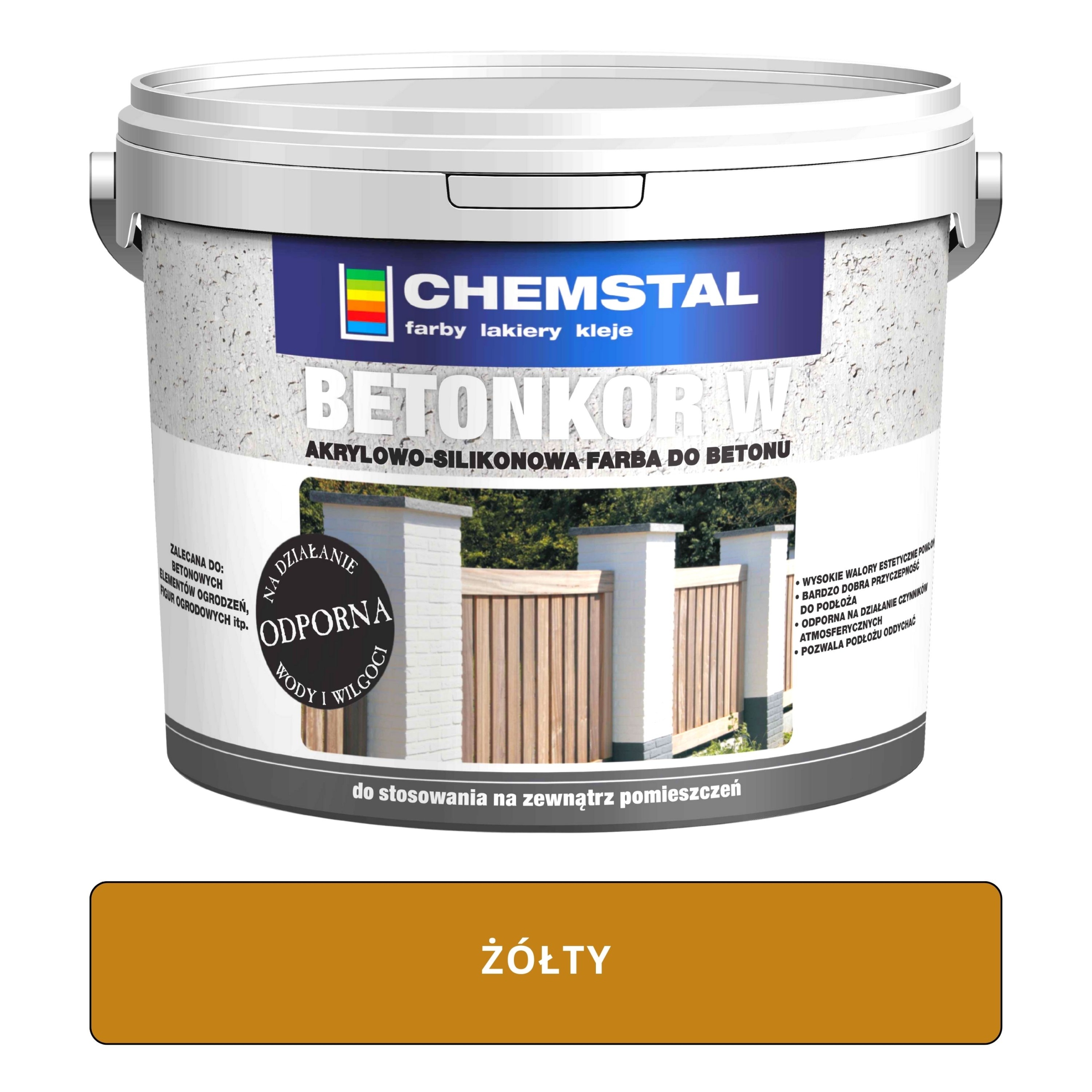 

Farba do Betonu Ogrodzeń Betonkor W 1L żółty