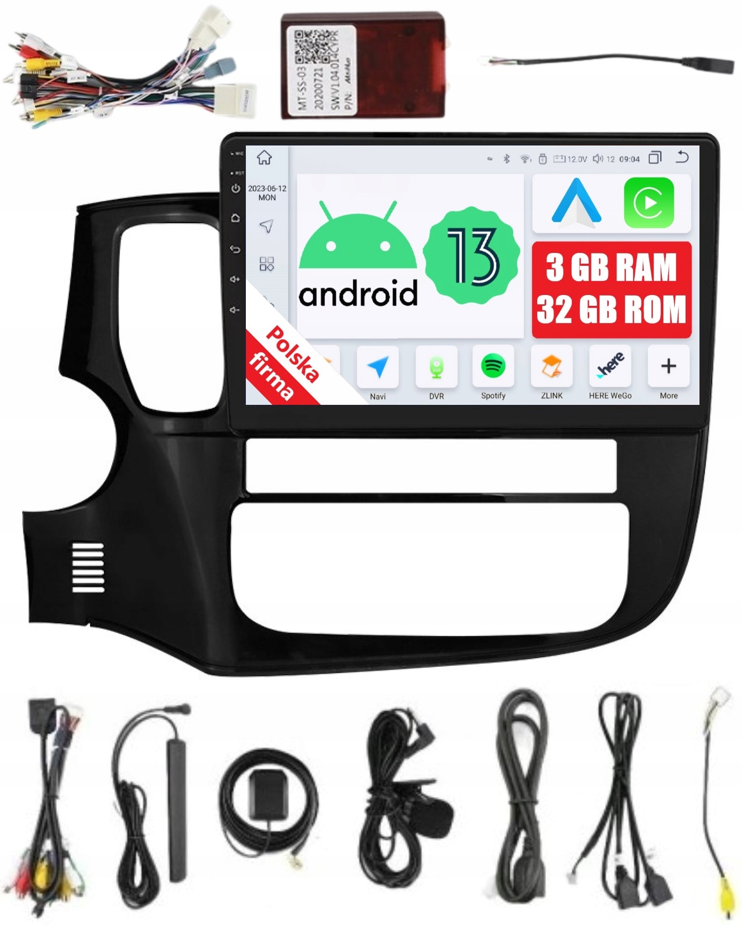 Rádio 2DIN Navigace Android Mitsubishi Outlander 3 III 3GB Dsp Carplay Lte