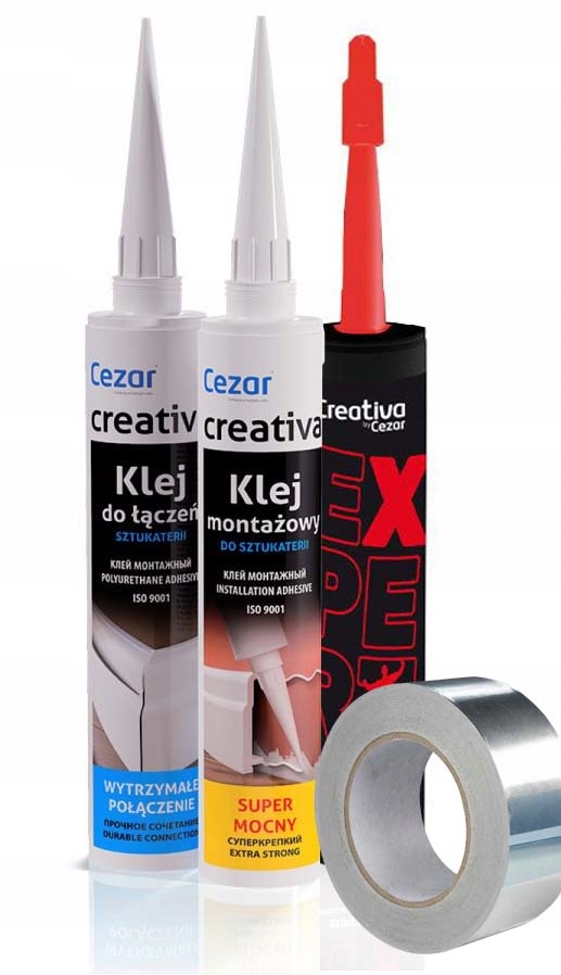 KLEJ do montażu LISTEW, SZTUKATERII. Creativa C300 Zastosowanie wewnątrz