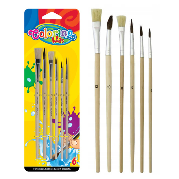 

Pędzle Z Naturalnego Włosia Colorino 6 Sztuk