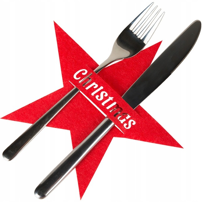 

Świąteczne Pokrowce pod sztućce Gwiazdka 6 szt.