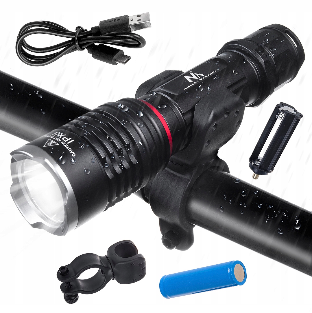 

Lampa Latarka Rowerowa Cree 10W 800lm Led Uchwyt