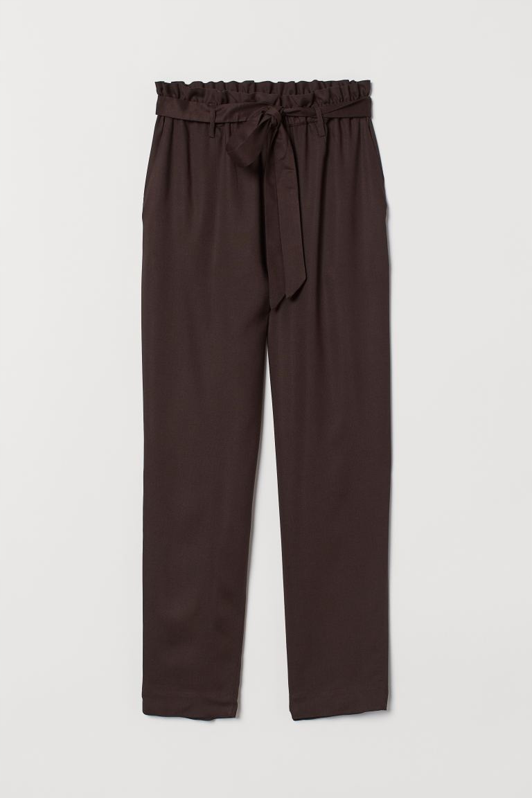 H&M Spodnie z marszczoną talią rozm.34,XS
