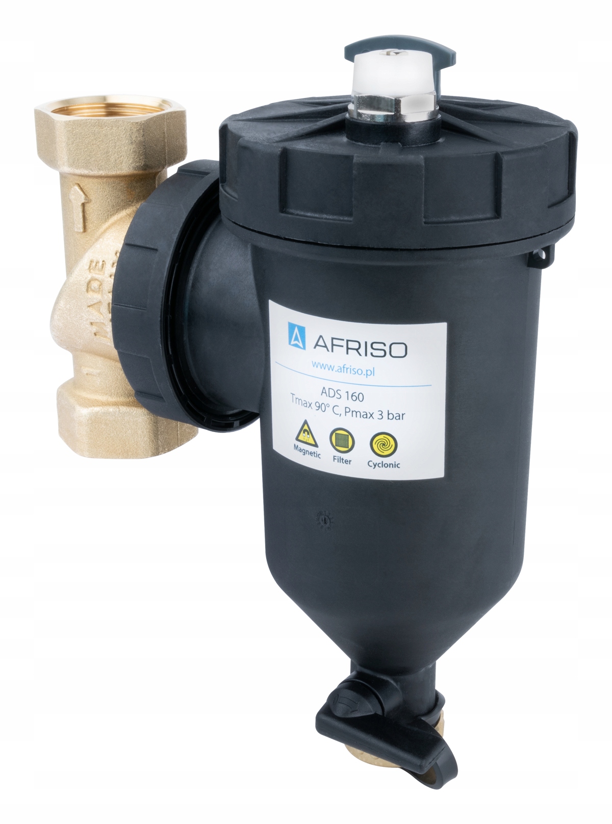 FILTR MAGNETYCZNY SEPARATOR ZANIECZYSZCZEŃ AFRISO EAN (GTIN) 5902510007577