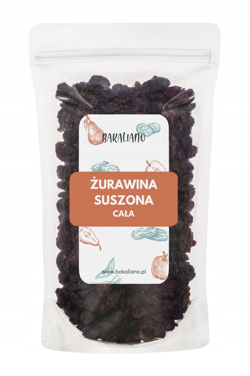 ŻURAWINA SUSZONA 1kg - SUPER JAKOŚĆ PREMIUM CAŁA!