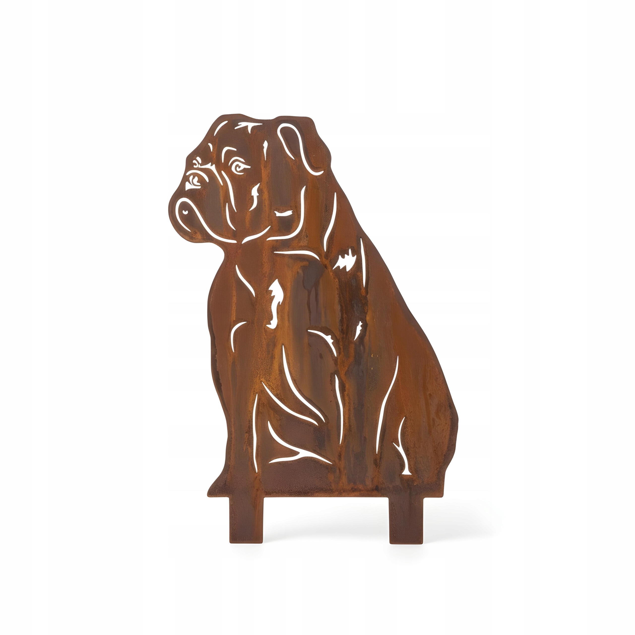 Zahradní Dekorace Pes Ozdoby Do Zahrady Rostliny Figurka Psa Kov Buldok