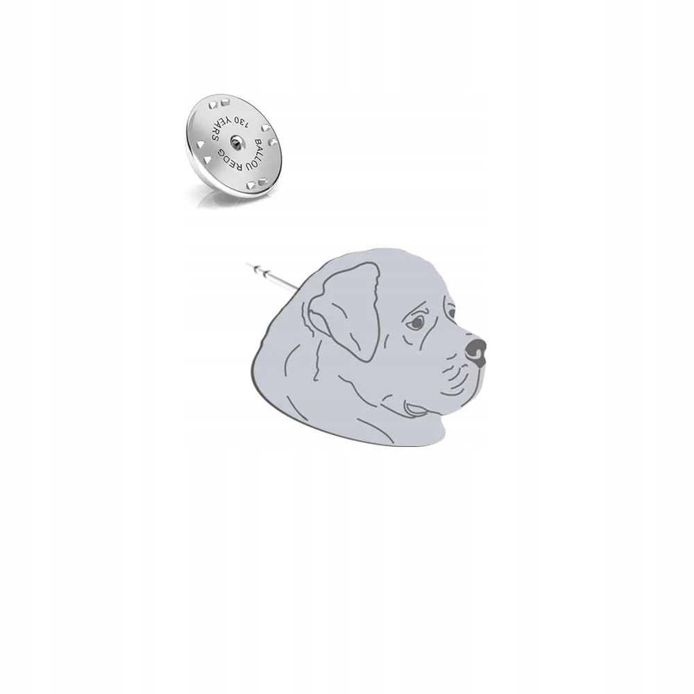 Brož Stříbrná s Novofundlandem 925 Vločka na dárek Žena Věnování