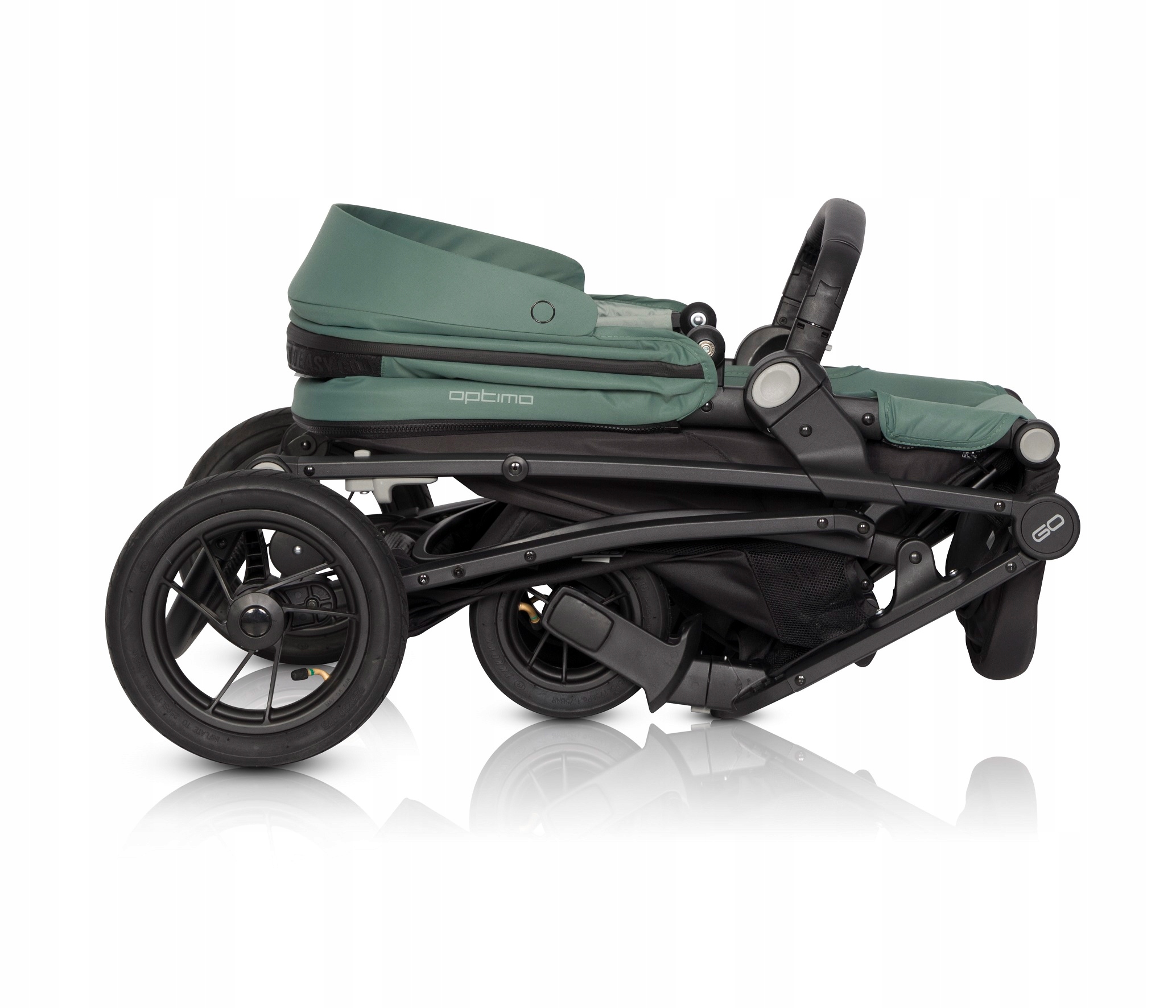 Wózek EasyGo OPTIMO AIR Przodem Tyłem 22Kg Wysokość produktu po złożeniu 37 cm